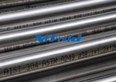 مبادل حراري الفولاذ المقاوم للصدأ الملحومة الأنابيب ASTM A270 / A249 ل Papermarking
