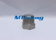 A234 A403 Forged High Pressure Pipe Fittings , Stainless Steel Hex Head Plug Threaded End